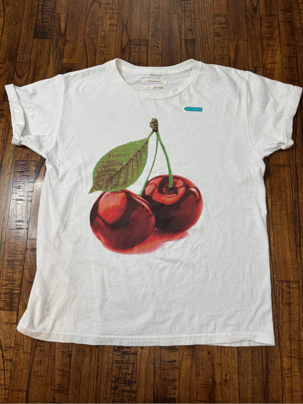 Anthropologie Cherry Graphic Tee Size Medium